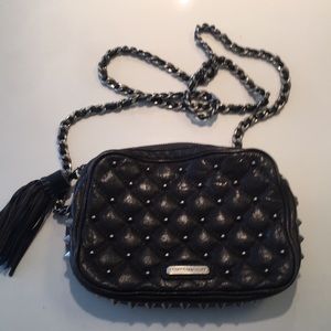 Rebecca Minkoff gray studded cross body bag